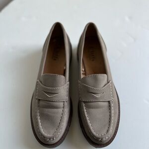 light grey chunky loafers